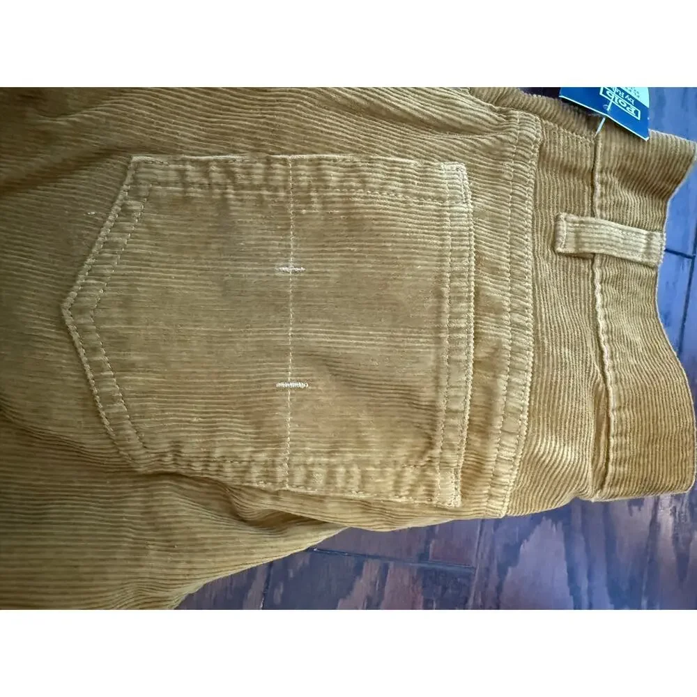 Polo Ralph Lauren Boys Size 8 Camel Cotton Corduroy Pants NWT Straight Leg